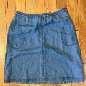 J. Jill Blue Denim Knee Length Skirt Size Extra Small